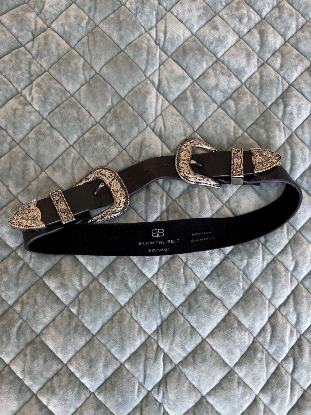 B-Low the Belt Bri Bri Belt with Silver Western Hardware - Picture 2 of 3